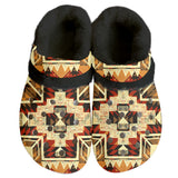 GB-NAT00022 Pattern Native American Classic Clogs with Fleece Shoes