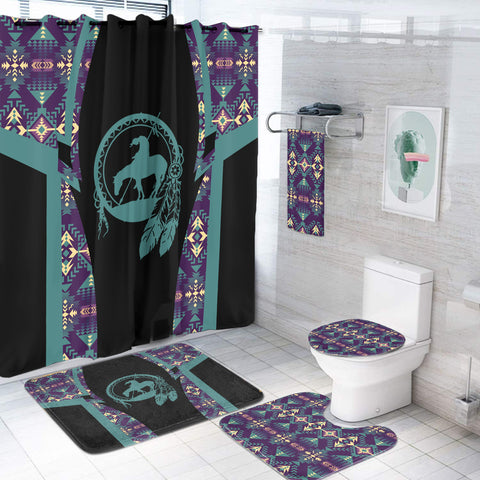 Powwow StoreBS000145 Pattern Native American Bathroom Set