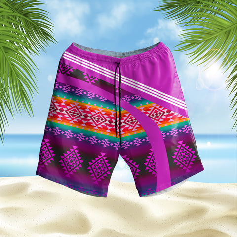 GB-HS000103 Pattern Native Hawaiian Shorts