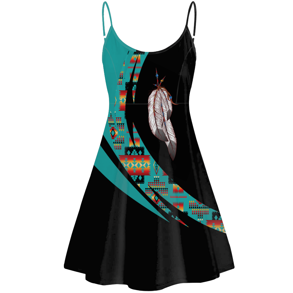 STD0085 Pattern Native American Strings Dress