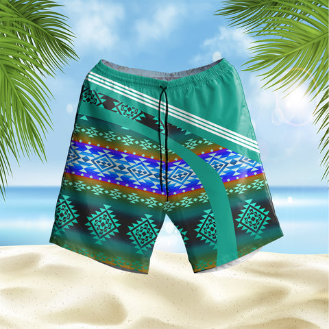 GB-HS000104 Pattern Native Hawaiian Shorts
