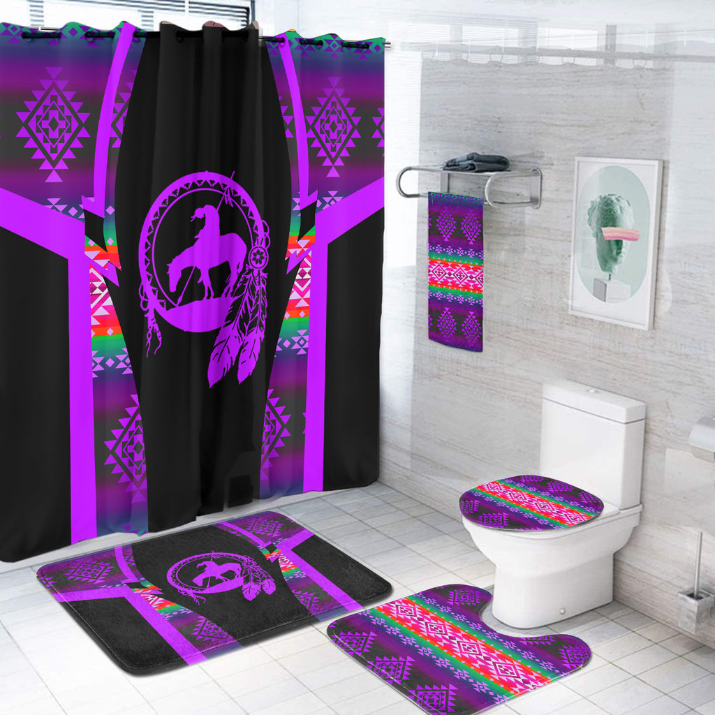 Powwow StoreBS000143 Pattern Native American Bathroom Set