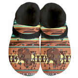 Powwow Storegb nat00024 pattern native american classic clogs with fleece shoes