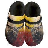 Powwow Storegb nat00025 pattern native american classic clogs with fleece shoes