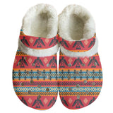 Powwow StoreGBNAT00029 Pattern Native American Classic Clogs with Fleece Shoes