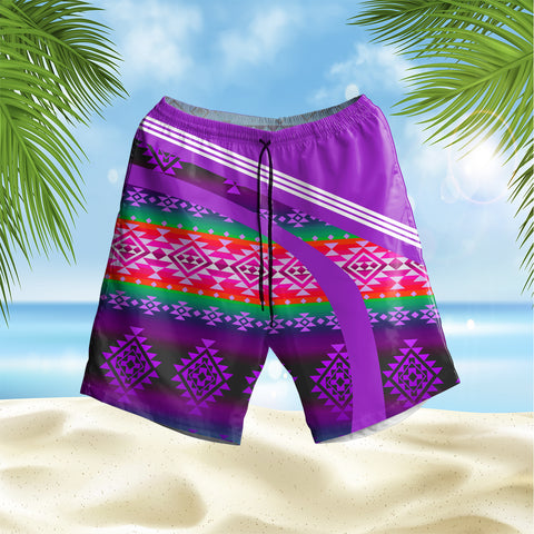 GB-HS000106 Pattern Native Hawaiian Shorts