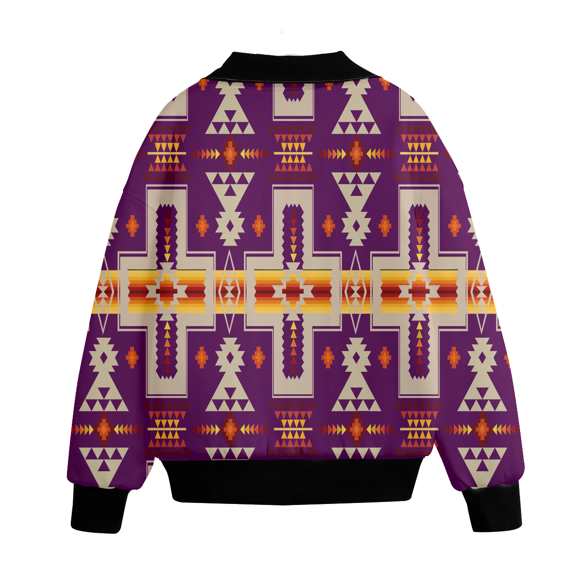 Powwow Storegb nat00062 09 pattern native american unisex knitted fleece lapel outwear
