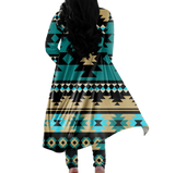 Powwow Storegb nat00509 tribe design native american cardigan coat long pant set