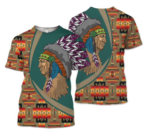 TS00137 Pattern Native American Unisex 3D T-Shirt