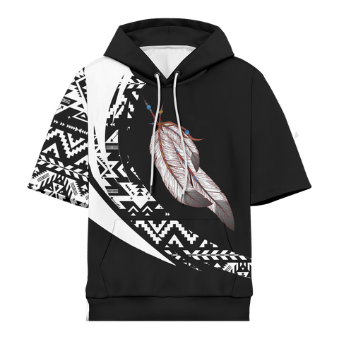 Powwow StoreHD0012362 Pattern Native Pride 3D Short  Hoodie