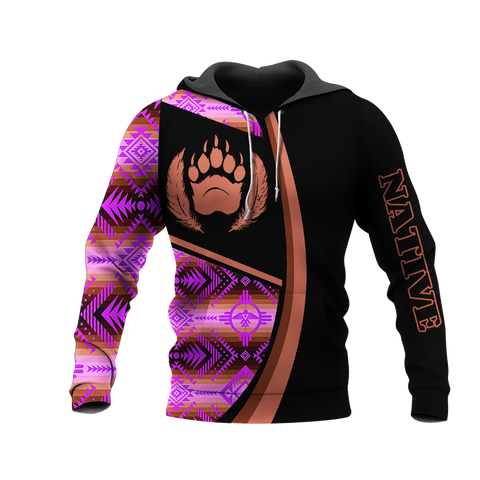 HD0013396 Bear Native American Pride 3D Hoodie