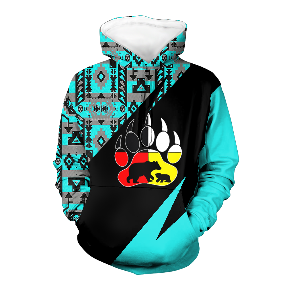 Powwow StoreHD0012135 Pattern Native Pride 3D Hoodie