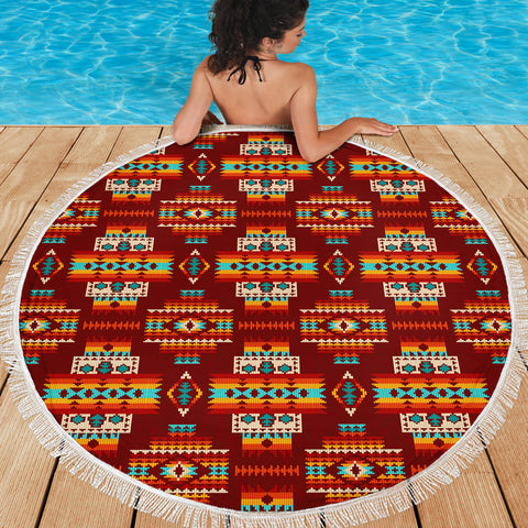 Powwow StoreGBNAT0040202  Native American Design Beach Blanket