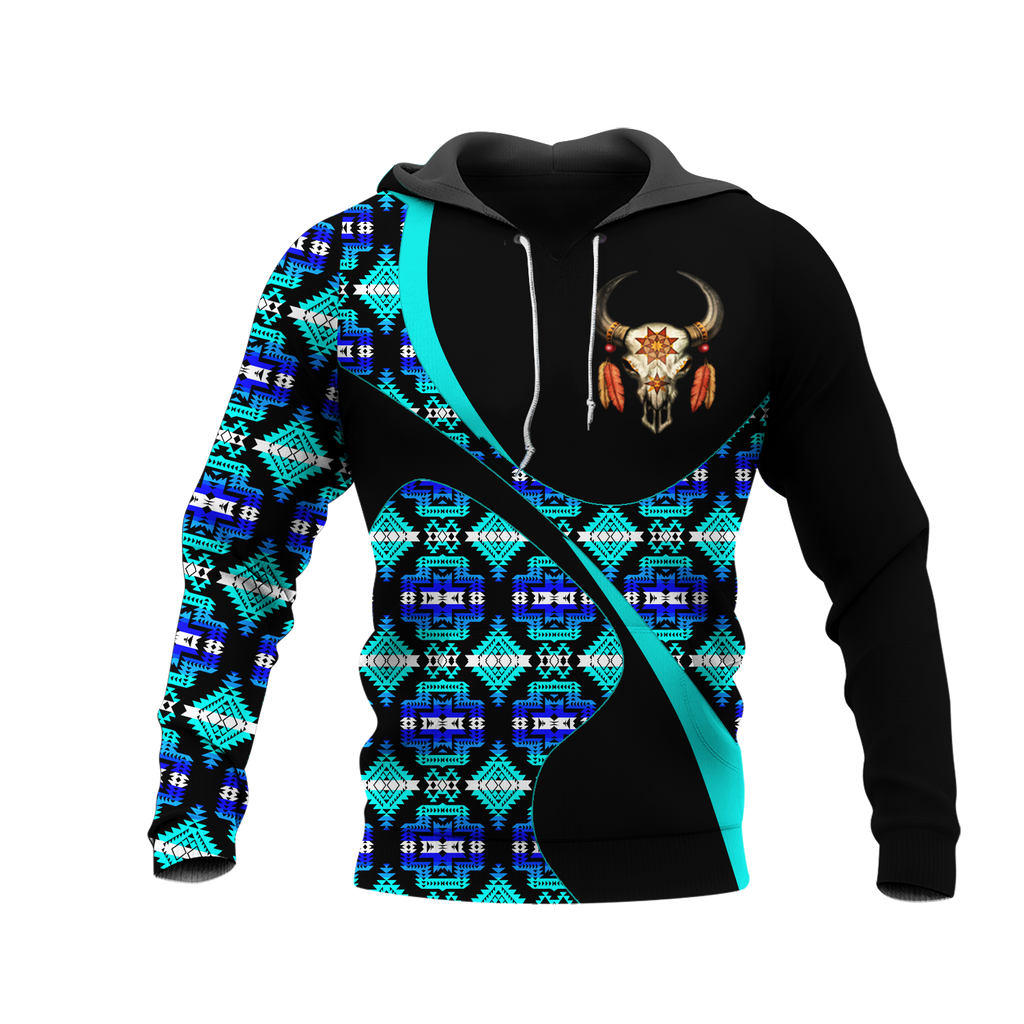 Powwow StoreHD0011475 Pattern Native Pride 3D Hoodie