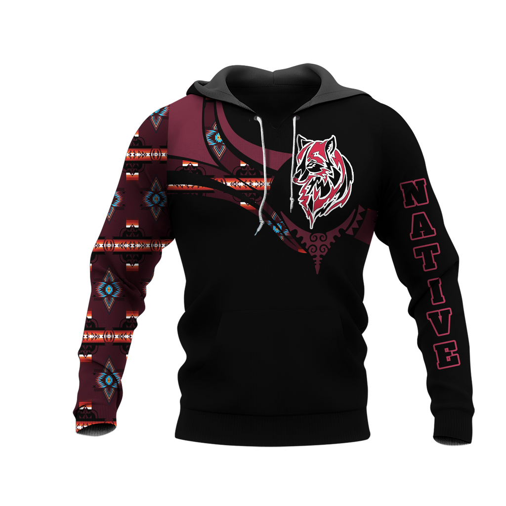 Powwow StoreHD0012497 Pattern Native Pride 3D Hoodie