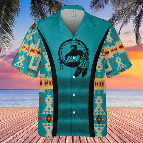 GB-HW0011458 Bear Symbol Native American Hawaiian Shirt 3D