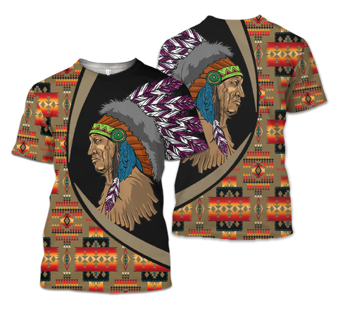 TS00138 Pattern Native American Unisex 3D T-Shirt