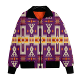 Powwow StoreGBNAT0006209 Pattern Native American Unisex Knitted Fleece Lapel Outwear