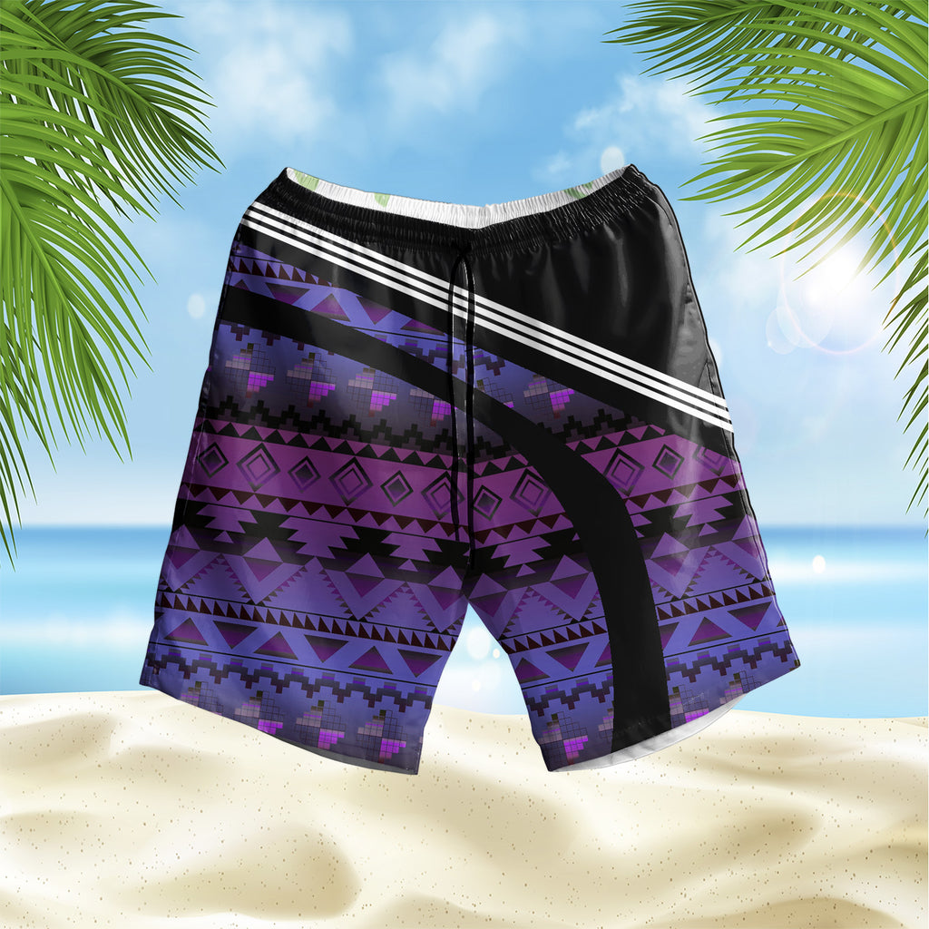 GB-HS000107 Pattern Native Hawaiian Shorts
