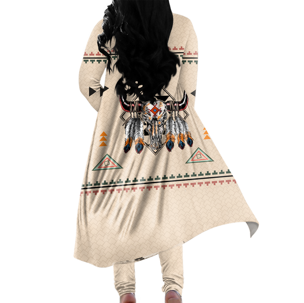 Gb Nat00082 Tribe Design Native American Cardigan Coat Long Pant Set Gb Nat00082 Tribe Design Native American Cardigan Coat Long Pant Set