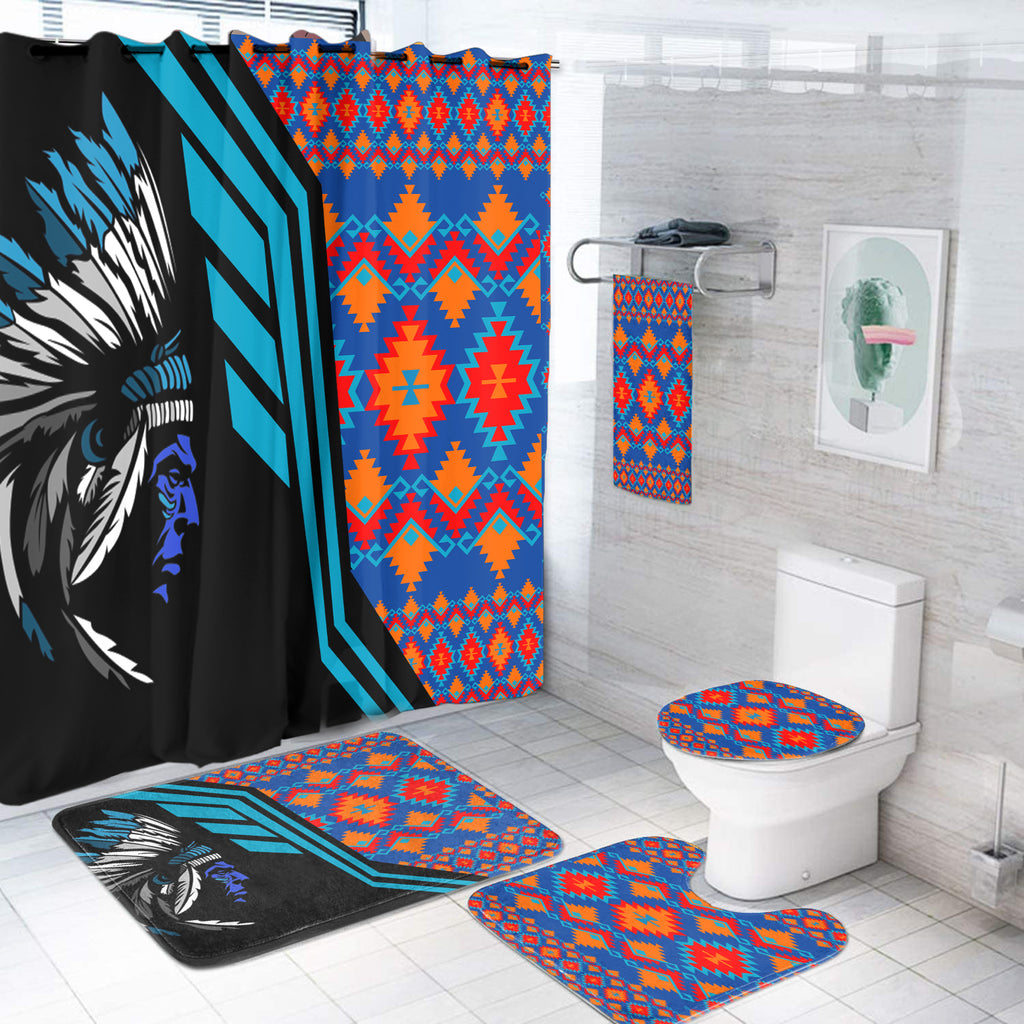 Powwow StoreBS000155 Pattern Native American Bathroom Set