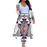 Powwow StoreGBNAT00146 Tribe Design Native American Cardigan Coat Long Pant Set