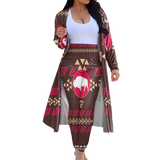 Powwow StoreGBNAT0016101  Tribe Design Native American Cardigan Coat Long Pant Set