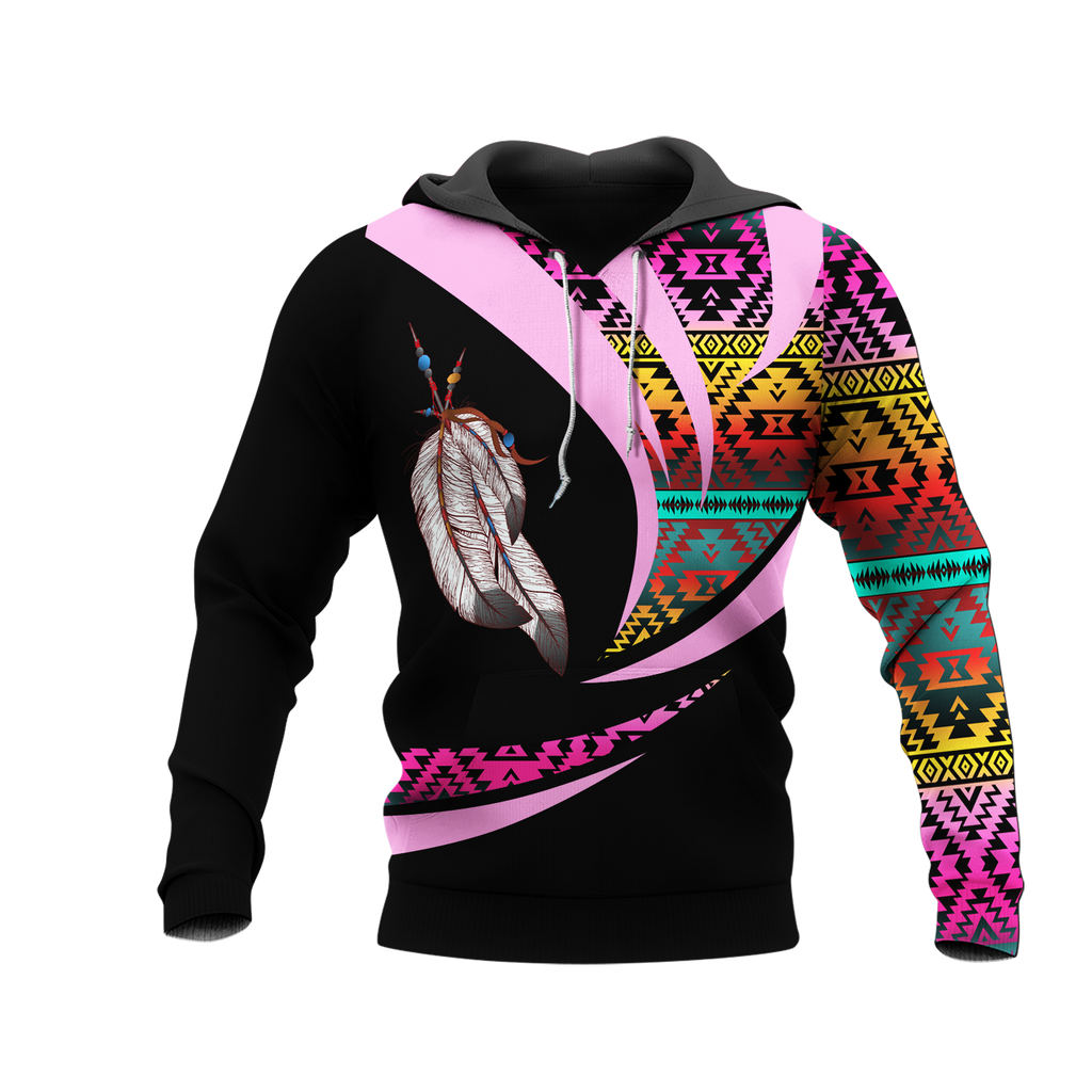 Powwow StoreHD0011958 Pattern Native Pride 3D Hoodie