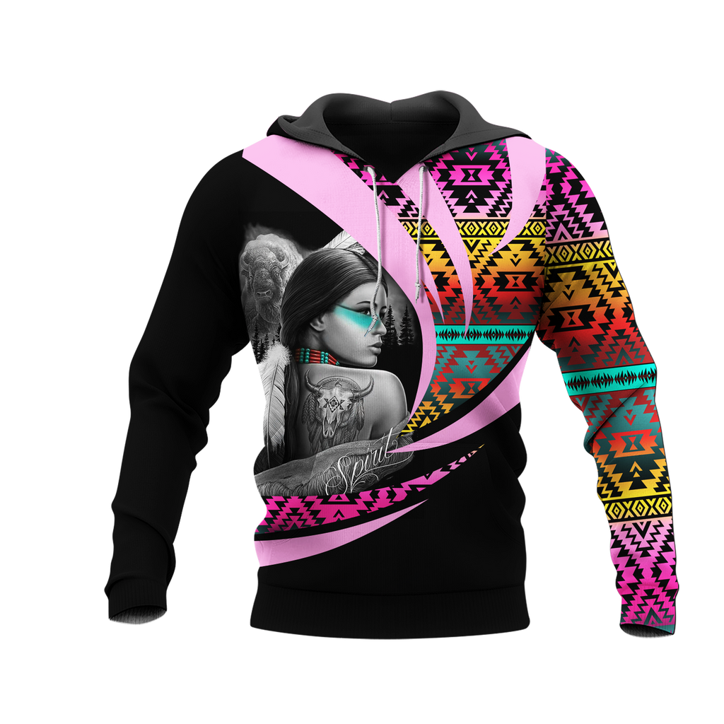 Powwow StoreHD0011959 Pattern Native Pride 3D Hoodie