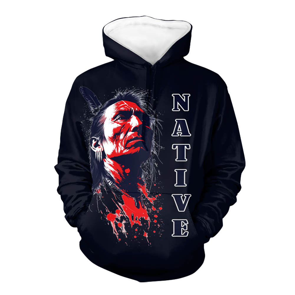 HD0012917 Chief Native American Pride 3D Hoodie