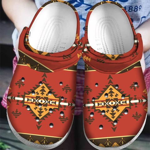 GB-NAT00331 Pattern Native American  Crocs Clogs Shoes