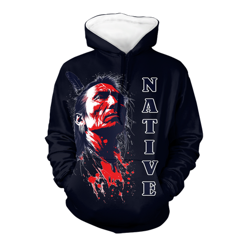 HD0012917 Chief Native American Pride 3D Hoodie