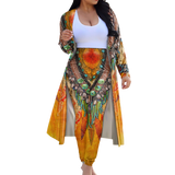 Powwow StoreGBNAT00562 Tribe Design Native American Cardigan Coat Long Pant Set