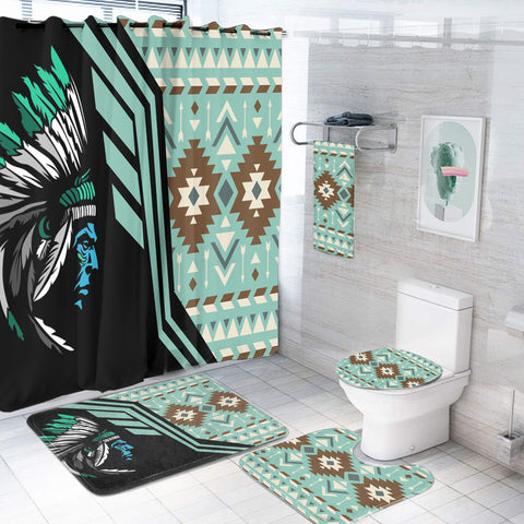 BS-000163 Pattern Native American Bathroom Set