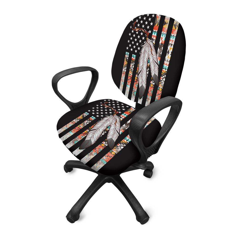 Powwow StoreGBNAT00108 Design Native American Office Chair Cover