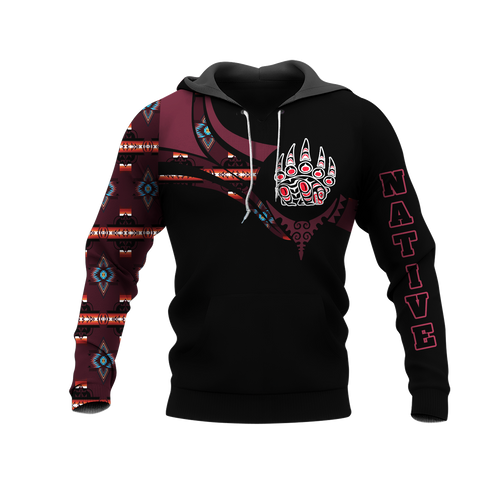 Powwow StoreHD0012498 Pattern Native Pride 3D Hoodie