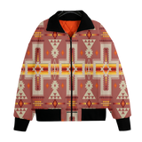 GB-NAT00062-11 Pattern Native American Unisex Knitted Fleece Lapel Outwear