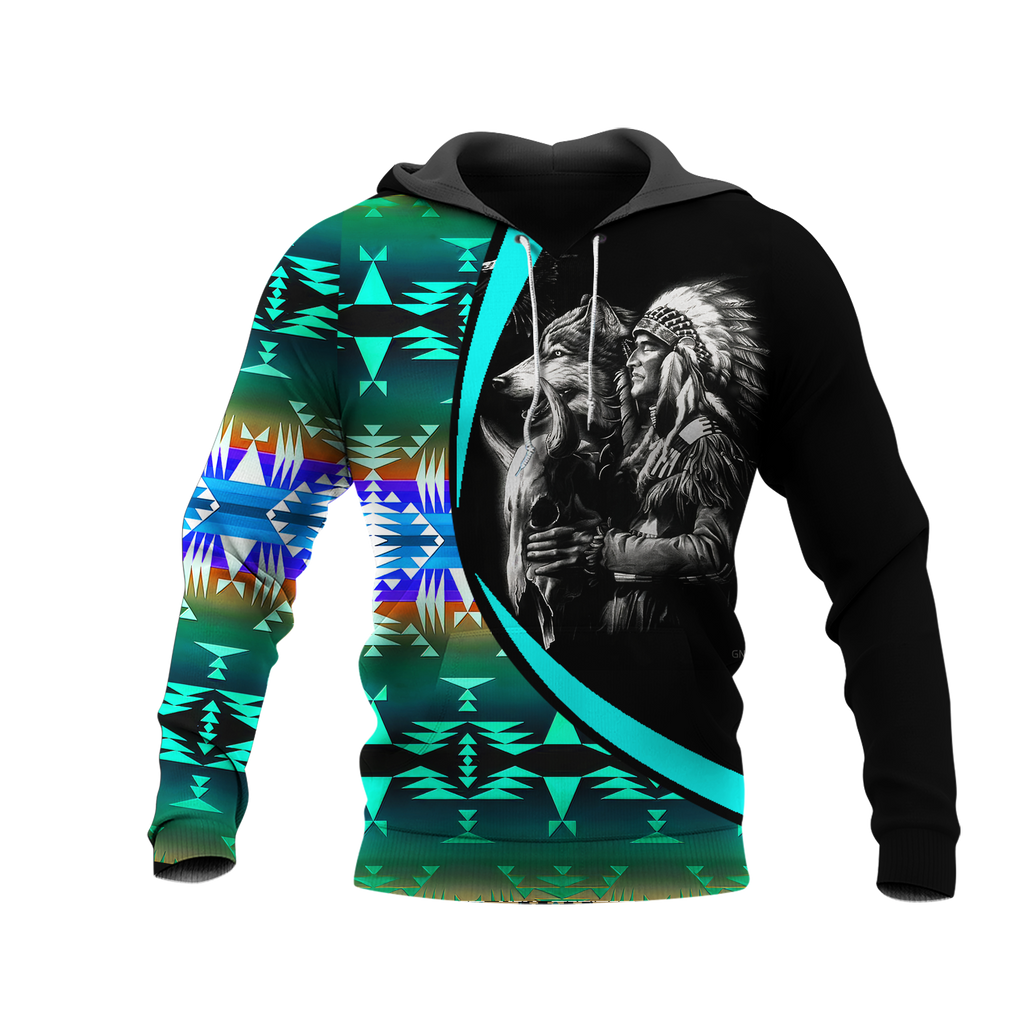 Powwow StoreHD0011591 Pattern Native Pride 3D Hoodie