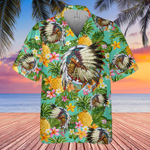 GB-HW001011 Tribe Design Native American Hawaiian Shirt 3D (Copy)