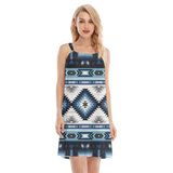 Powwow StoreGBNAT00528 Native  Design Women's Oneck Cami Dress