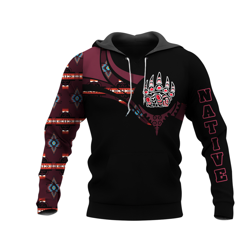 Powwow StoreHD0012499 Pattern Native Pride 3D Hoodie