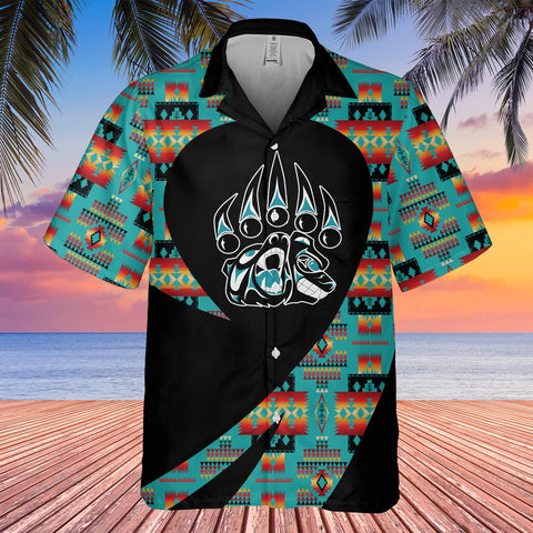GB-HW000841 Tribe Design Native American Hawaiian Shirt 3D