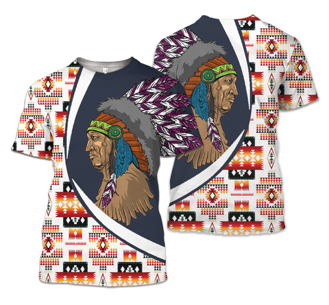 TS00139 Pattern Native American Unisex 3D T-Shirt
