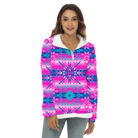 GB-NAT00630 Native American Women's Borg Fleece Sweatshirt