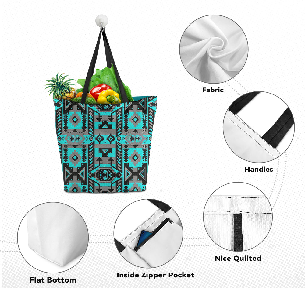 GB-NAT00626  Pattern Tribe Canvas Shopping Bag