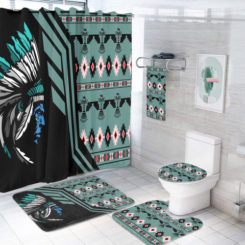 BS-000167 Pattern Native American Bathroom Set