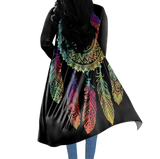 GB-NAT00151 Black Tribe Design Native American Cardigan Coat