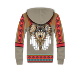 SFH00093 Wolf Native American 3D Fleece Hoodie