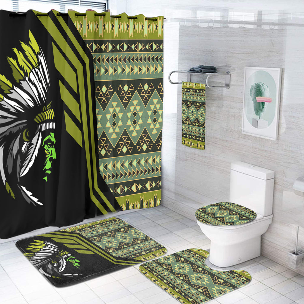 Powwow StoreBS000168 Pattern Native American Bathroom Set