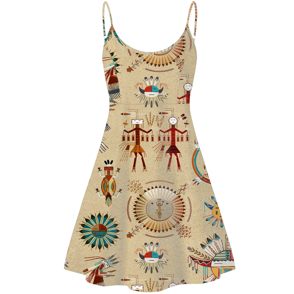 STD00101 Pattern Native American Strings Dress